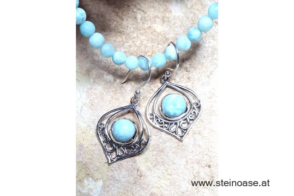 Ohrschmuck Larimar 925-Silber 